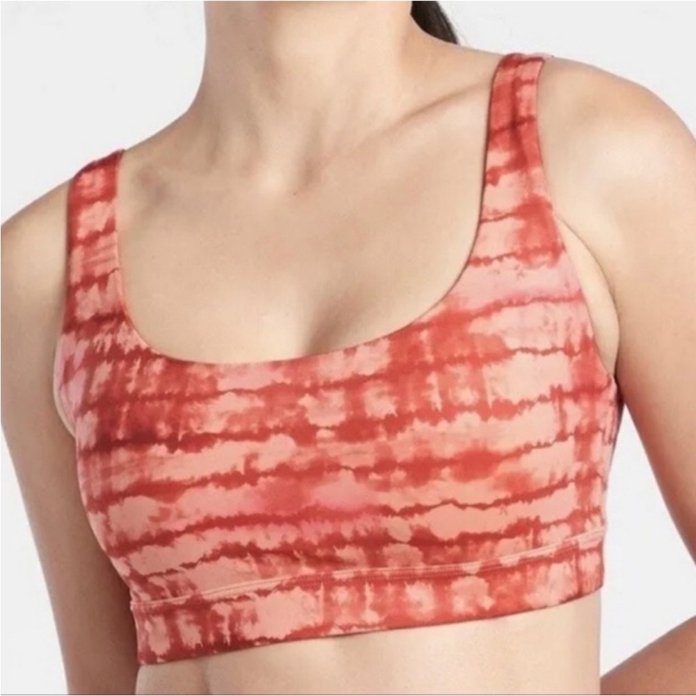 NWT Athleta Exhale Tahiti Island Coral Printed Bra XXS D/DD Cup Size - Picture 3 of 8